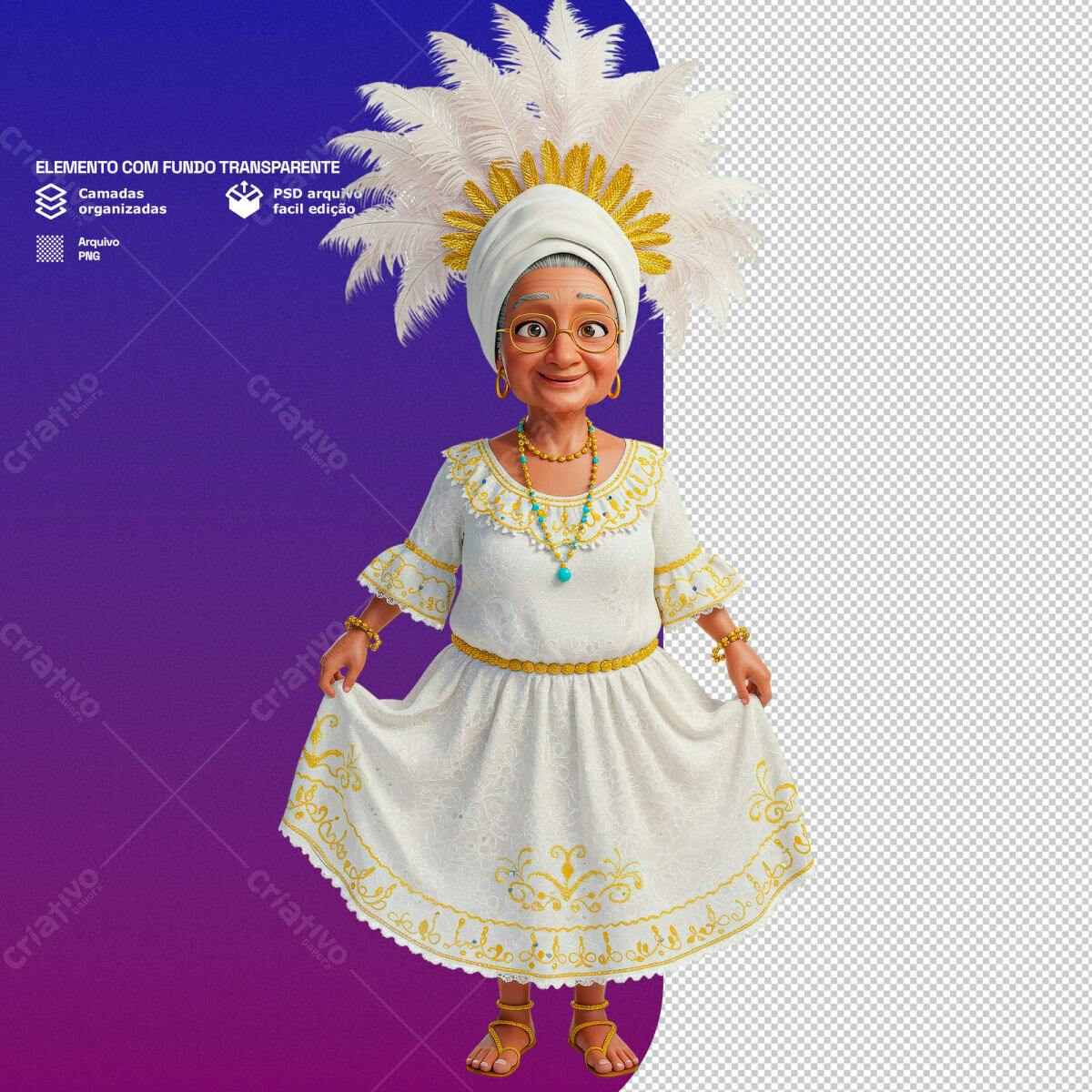 Ilustração Iansã PSD Editável