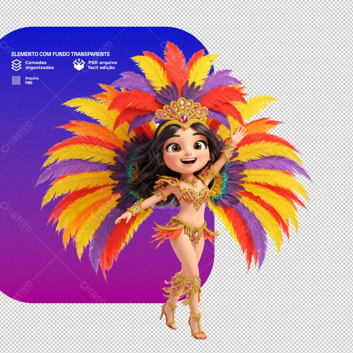 PSD para Carnaval Infantil PSD Editável