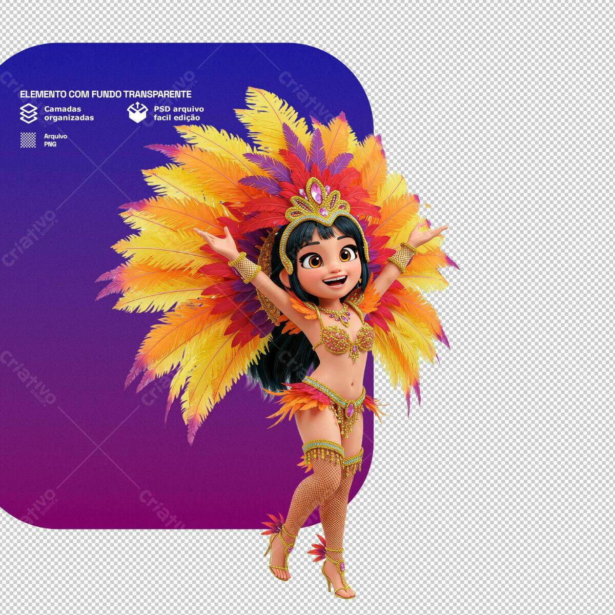 Elemento Carnavalesco PSD Editável