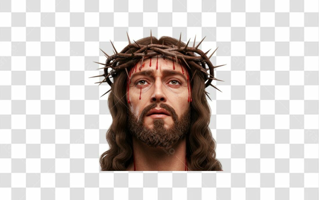 Icone Jesus Cristo Coroação de Espinhos PNG com fundo transparente