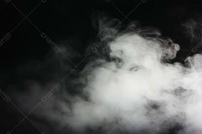 Fumaça Ou Neblina Overlay Sobre Fundo Escuro