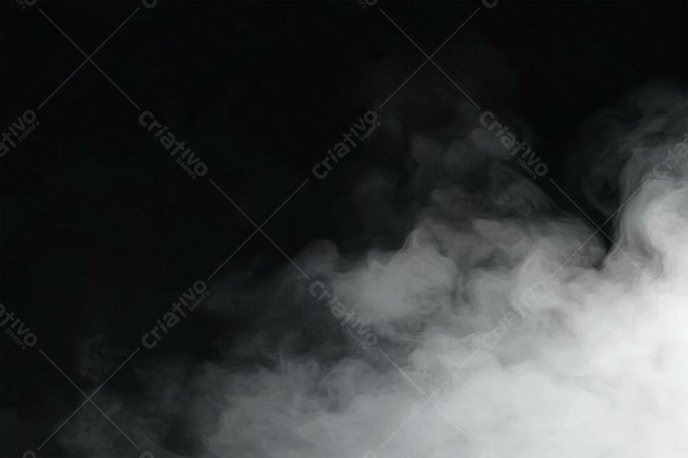 Fumaça Ou Neblina Overlay Sobre Fundo Escuro