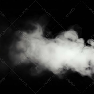Fumaça Ou Neblina Overlay Sobre Fundo Escuro