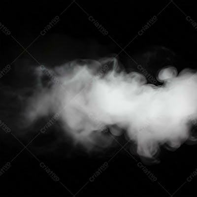 Fumaça Ou Neblina Overlay Sobre Fundo Escuro