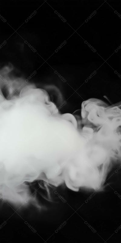 Fumaça Ou Neblina Overlay Sobre Fundo Escuro