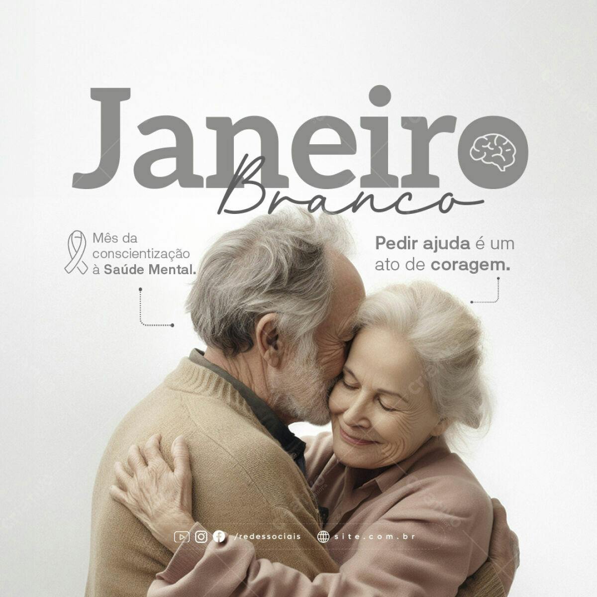 Post Janeiro Branco PSD Editável