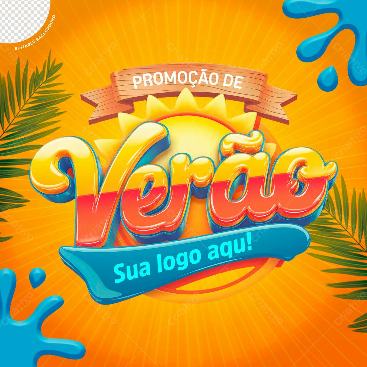 Flyer Promoção de Verão PSD Editável