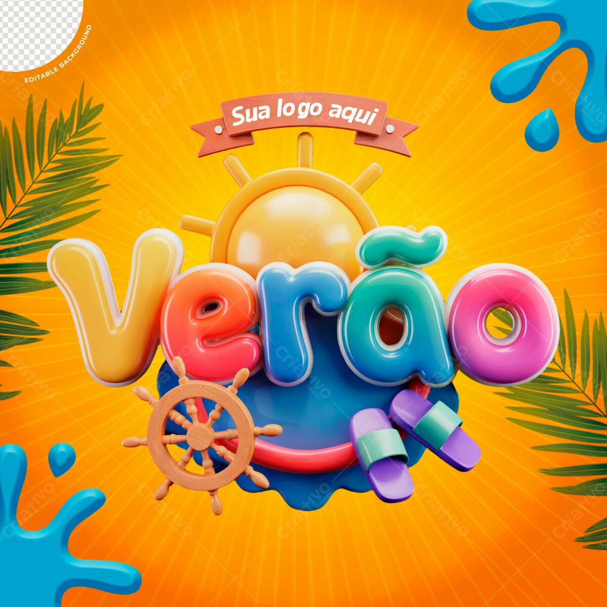 Post para Verão PSD Editável
