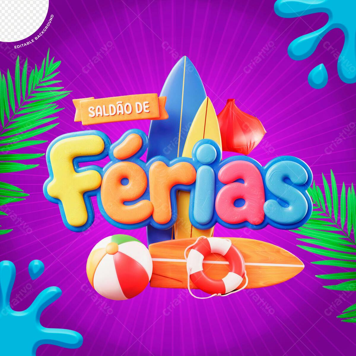 Post para Saldão de Férias PSD Editável