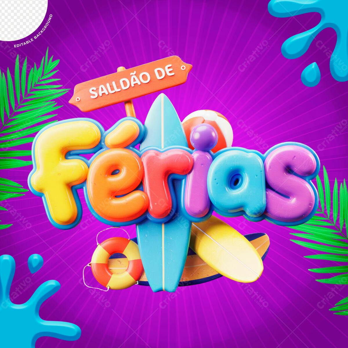 Post para Saldão de Férias PSD Editável