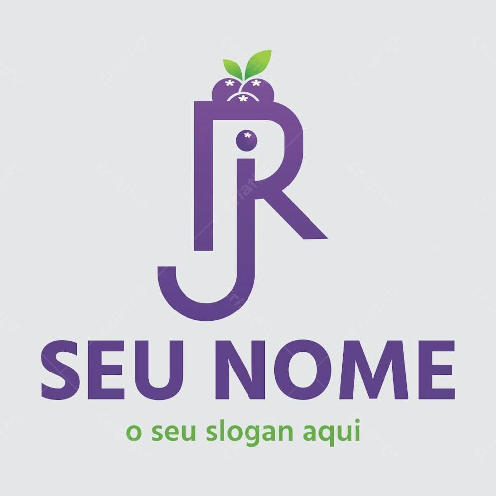 Logo Jr Ou Rj Açai Slogan