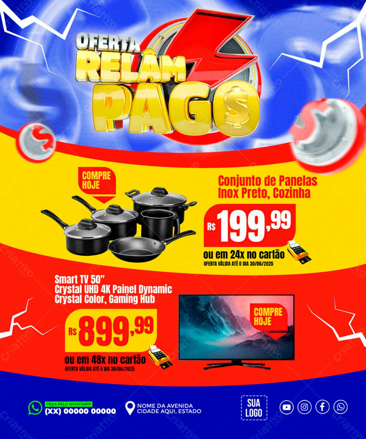 Flyer Oferta Relâmpago PSD Editável