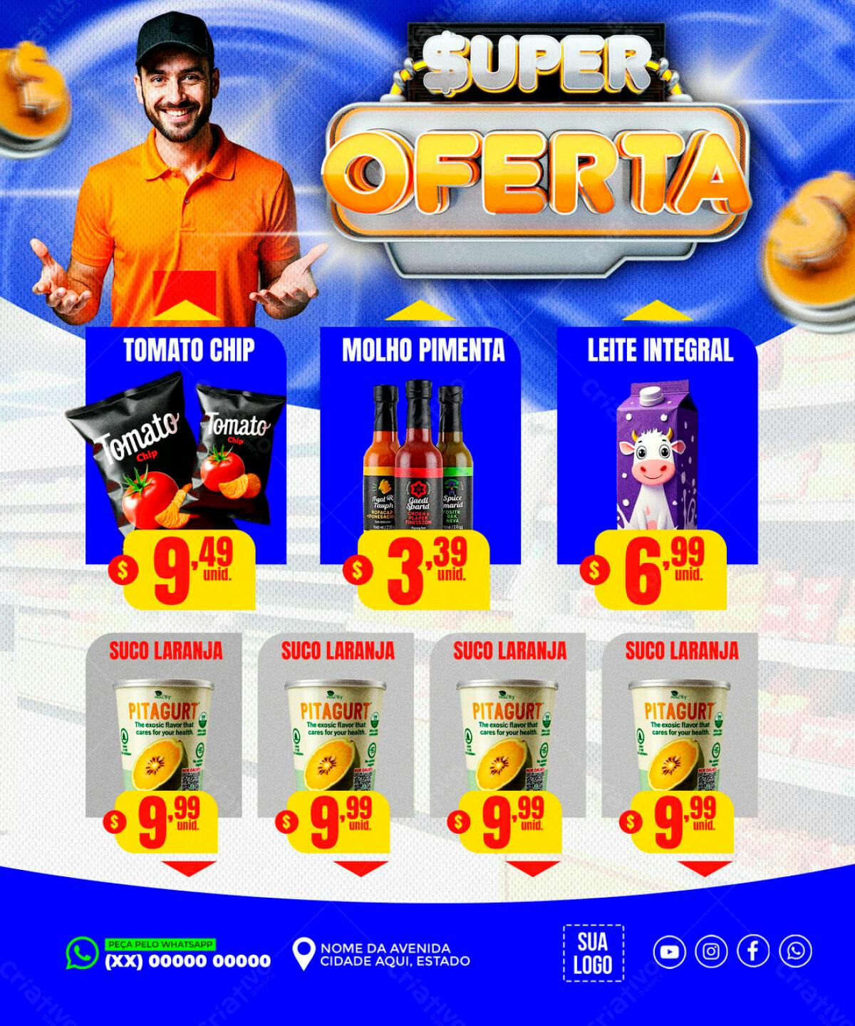 Flyer Super Oferta PSD Editável