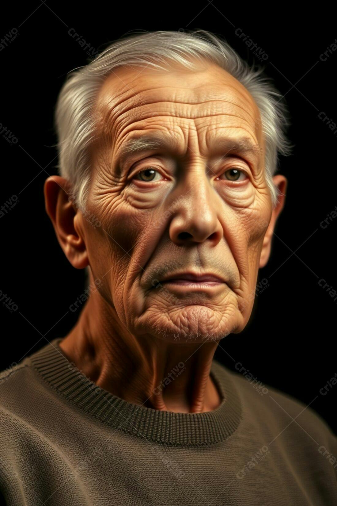 Retrato de homem idoso sério