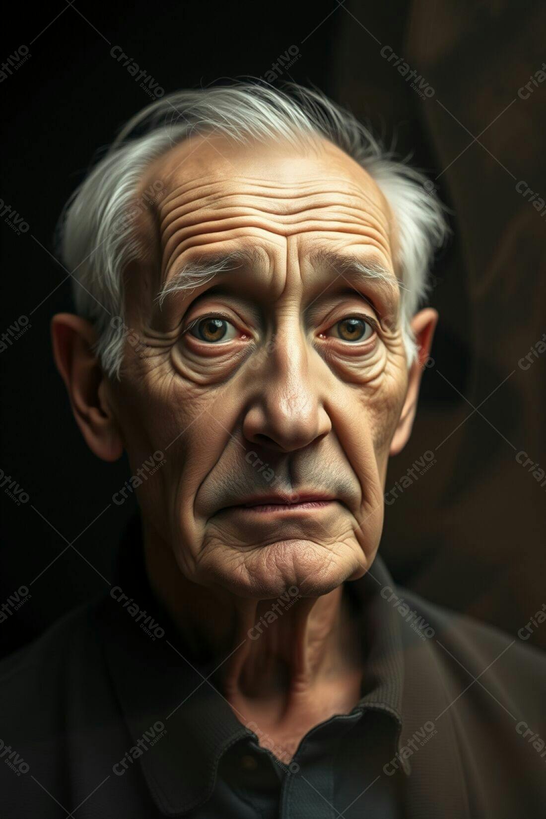 Retrato de homem idoso sério