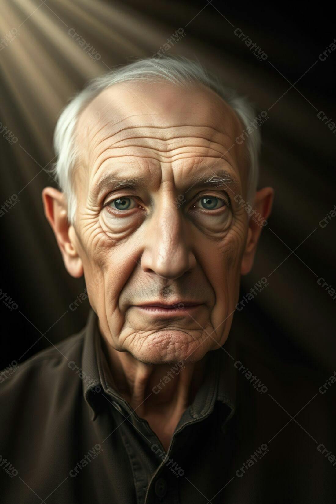Retrato de homem idoso sério