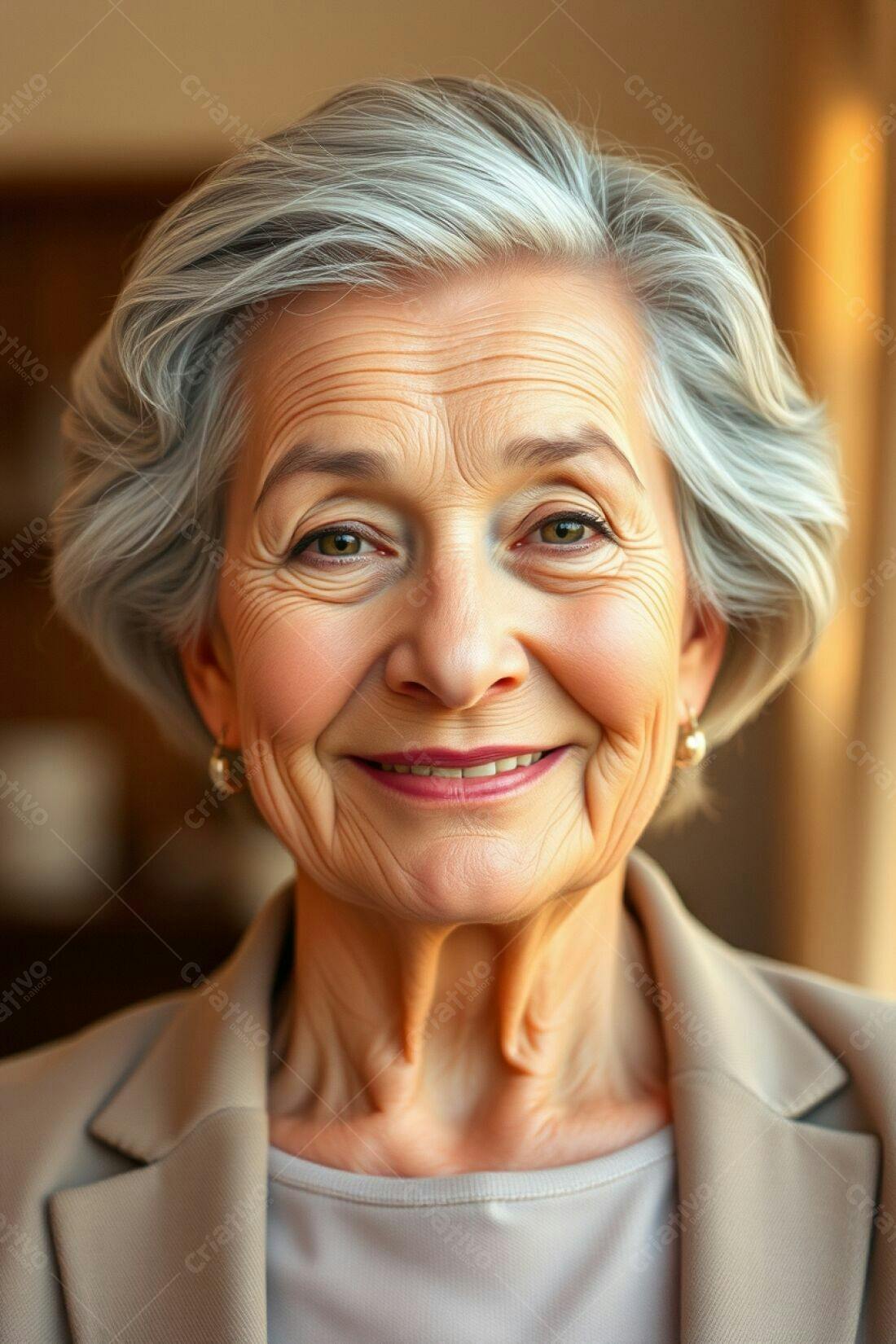 Retrato mulher sénior sorridente