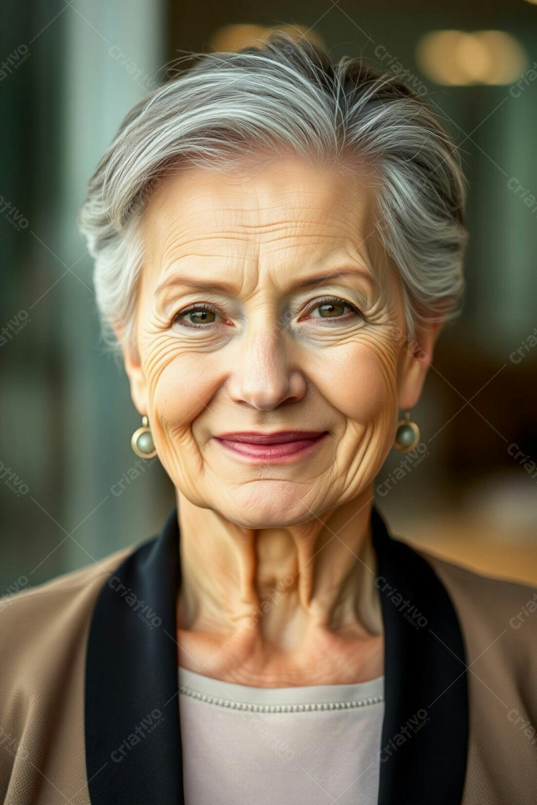 Mulher madura sorrindo retrato profissional