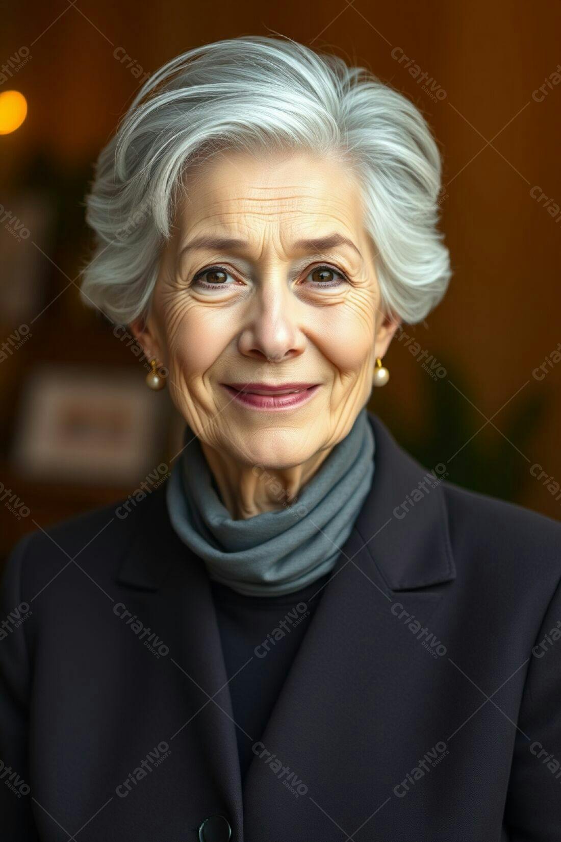 Retrato de mulher sénior sorridente