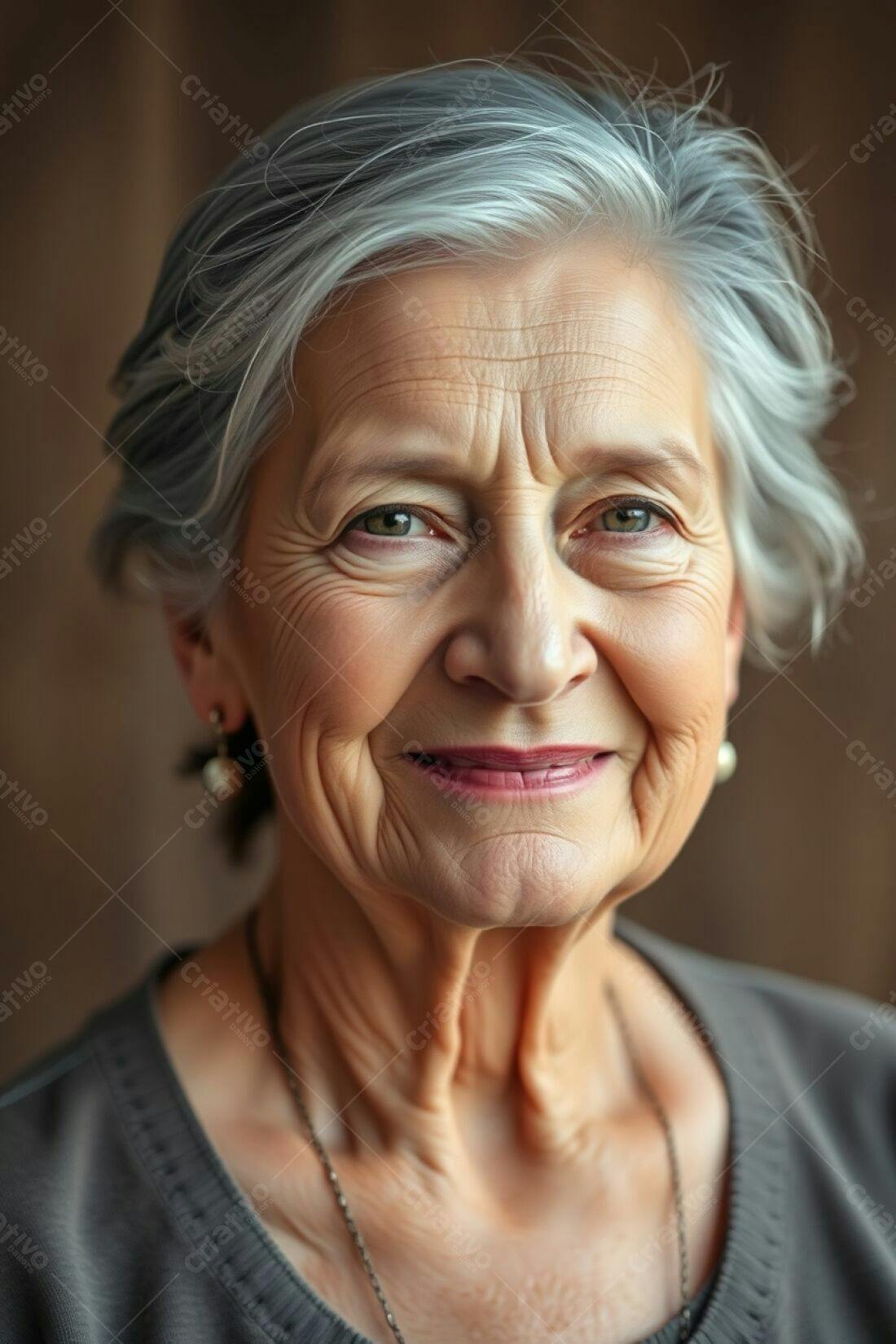 Retrato de mulher idosa sorrindo