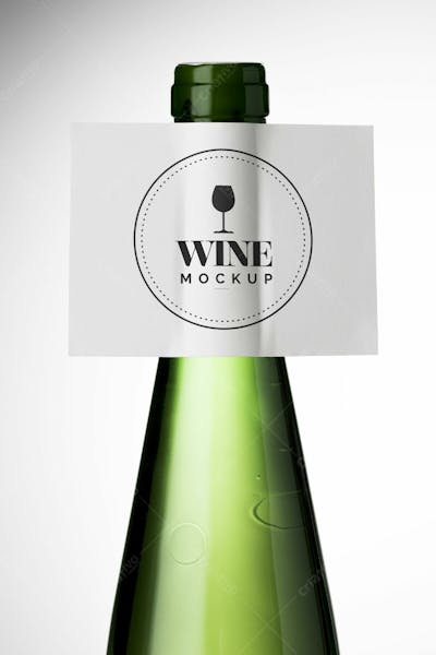 Fechar A Maquete Do Rótulo Da Garrafa De Vinho Mockup