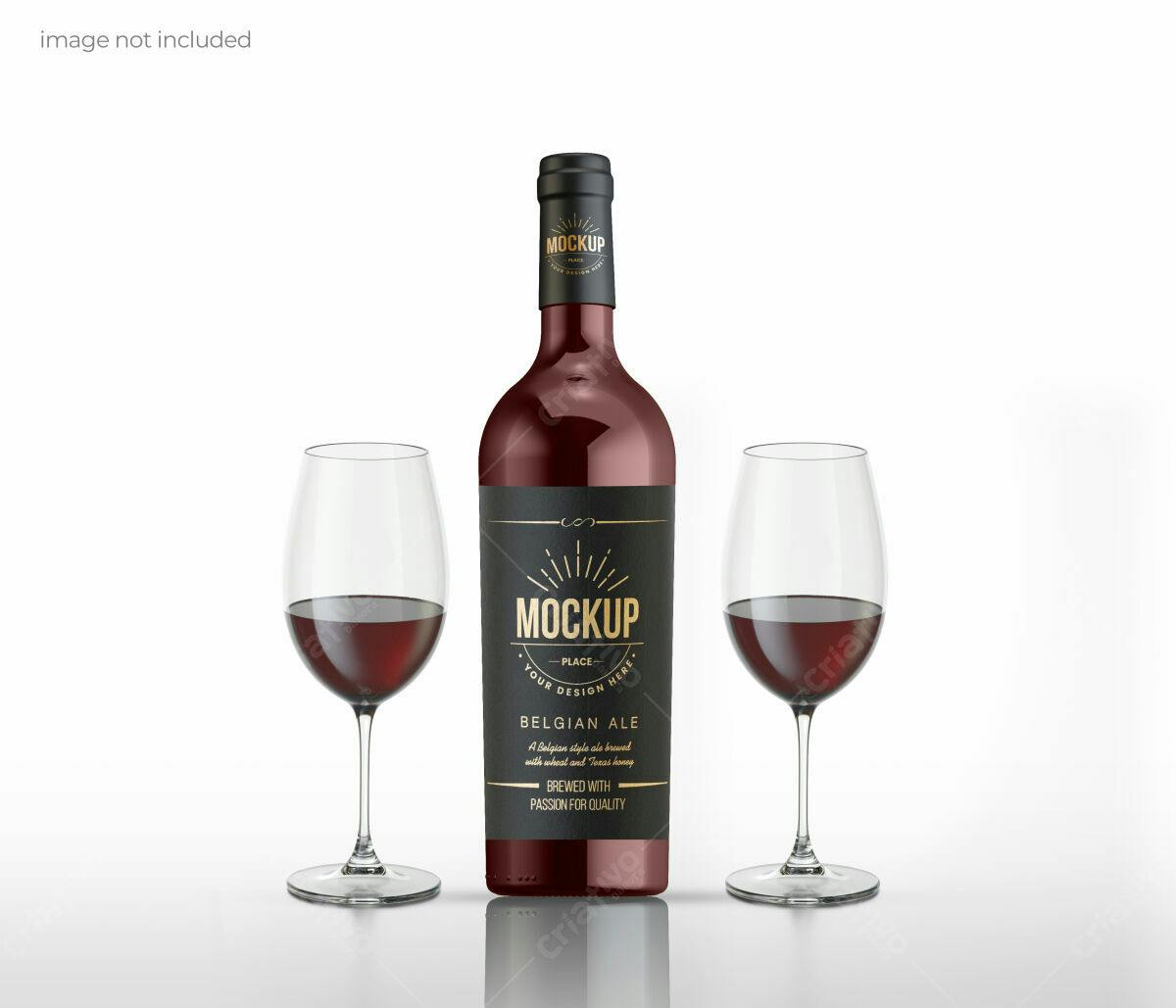 Mockup Garrafa de Cerveja Belga PSD Editável