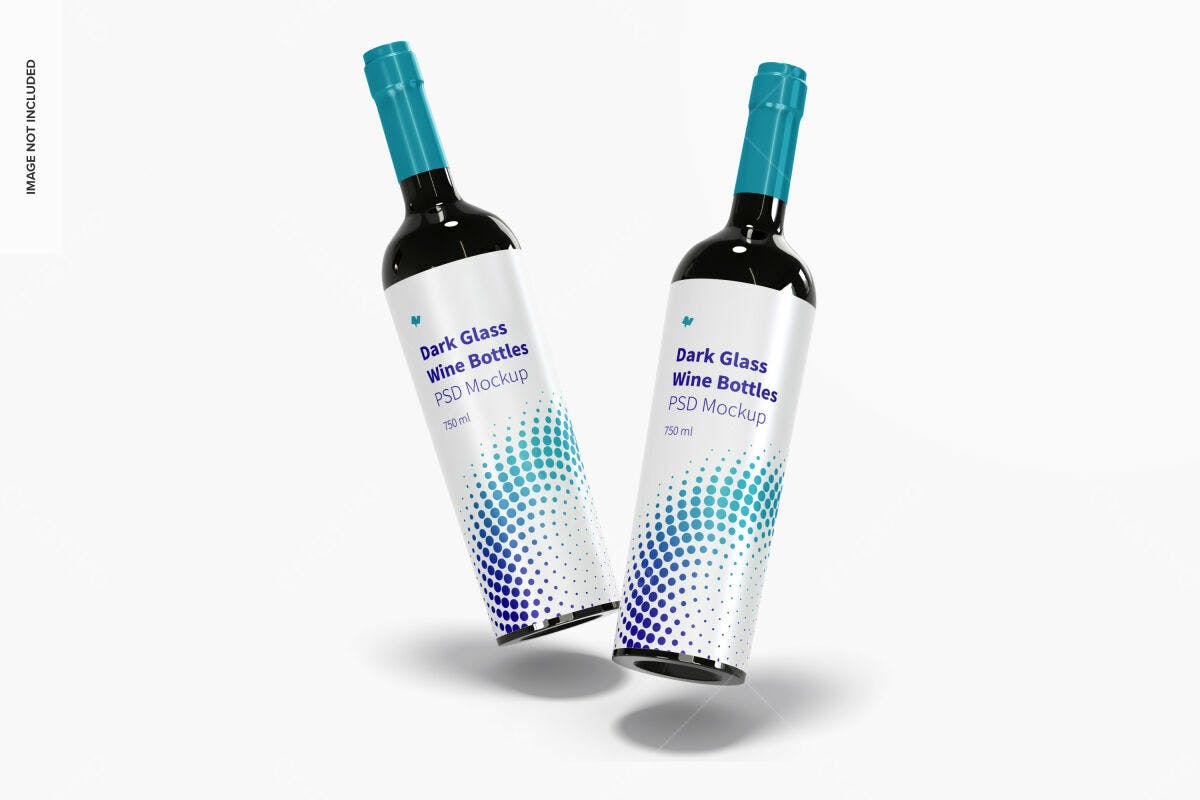 Mockup Garrafa Vinho PSD Editável