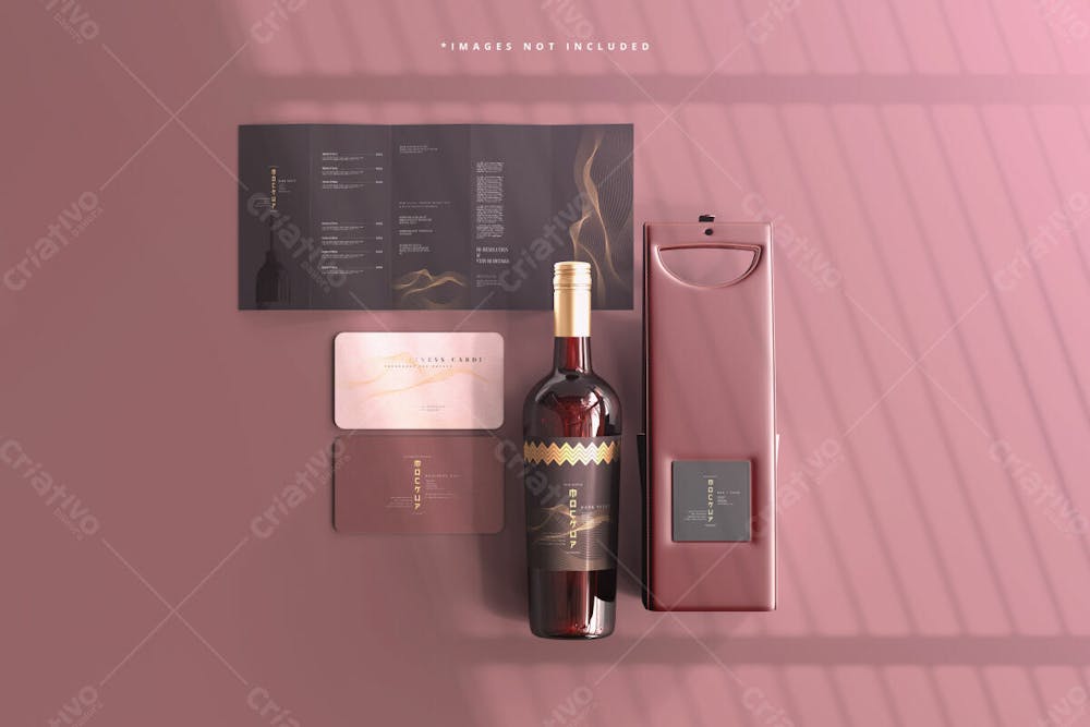 Marca De Champanhe De Vinho Espumante 3D Mockup