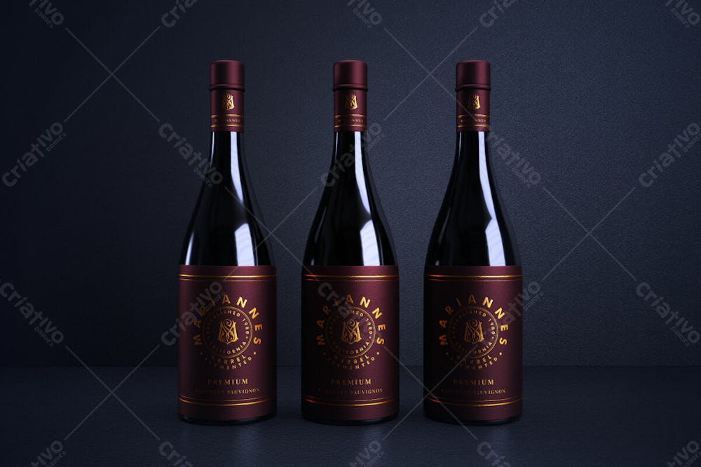 Marca De Logotipo De Vinho Luxuoso Mockup