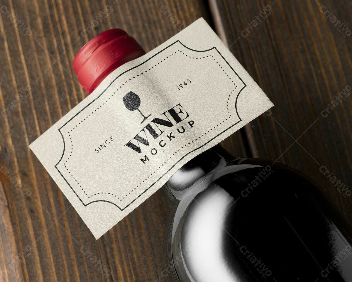 Rótulo para Vinho PSD Editável