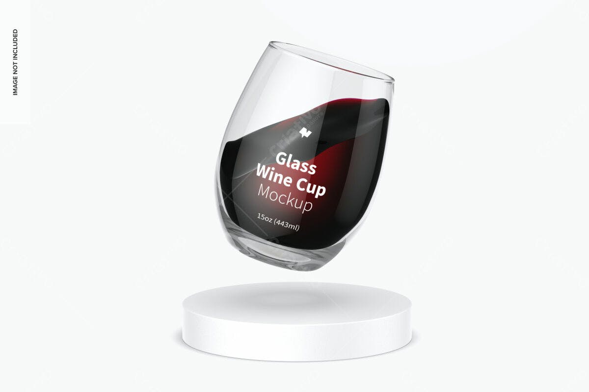 Mockup Taça de Vinho PSD Editável