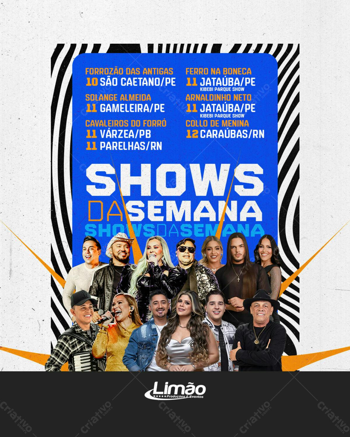 Flyer Shows da Semana PSD Editável