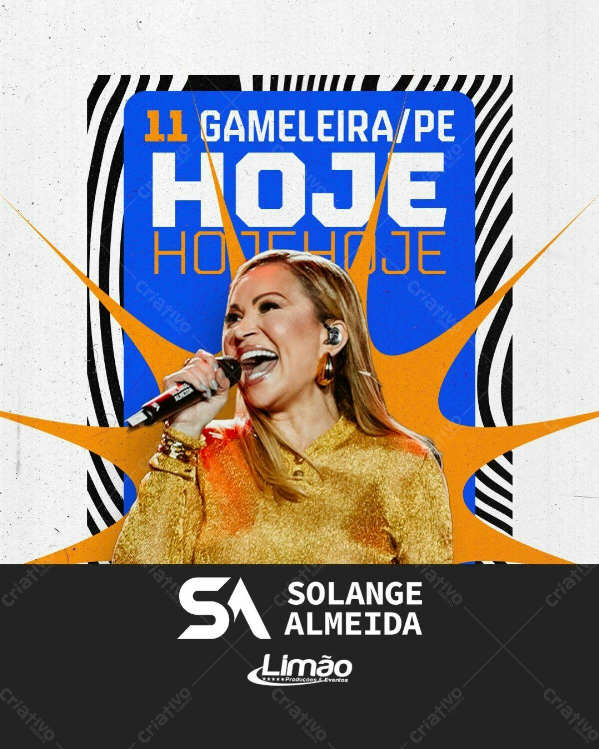 Flyer Show Solange Almeida PSD Editável