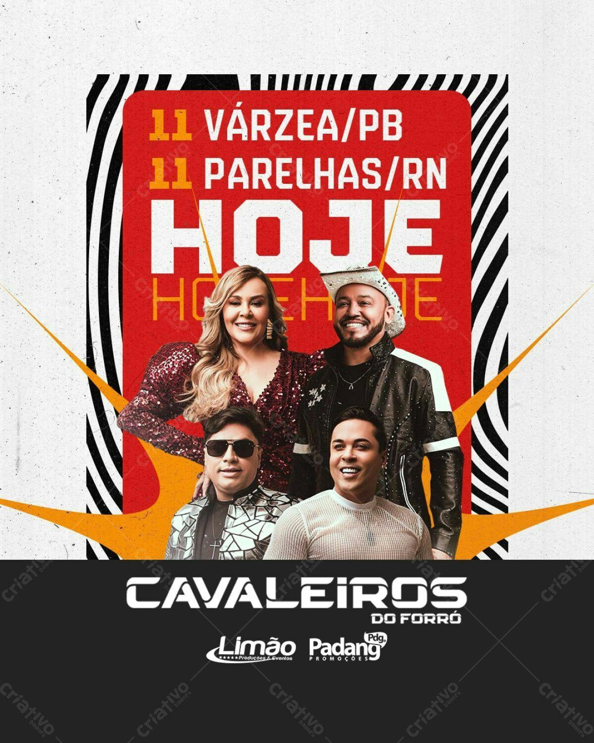 Flyer para Show Cavalheiros do Forró PSD Editável