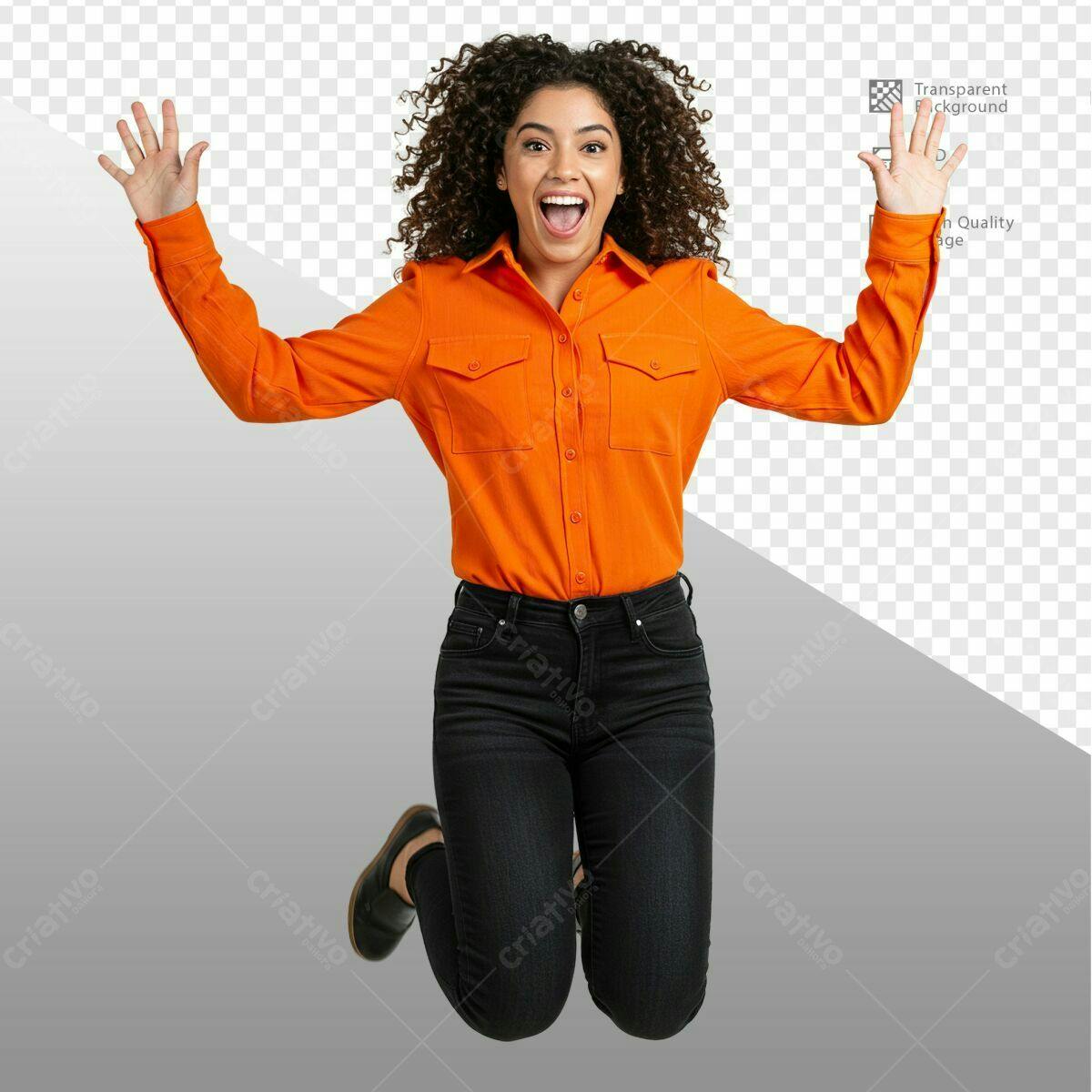 PSD para Fotografia de Mulher Alegre e Vibrante PSD Editável