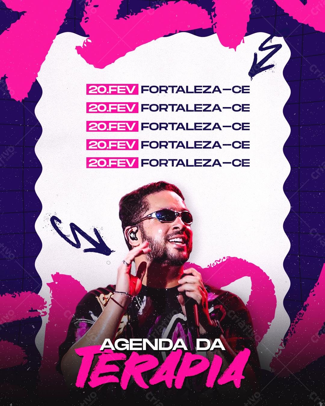 Flyer para Show Agenda da Terapia PSD Editável