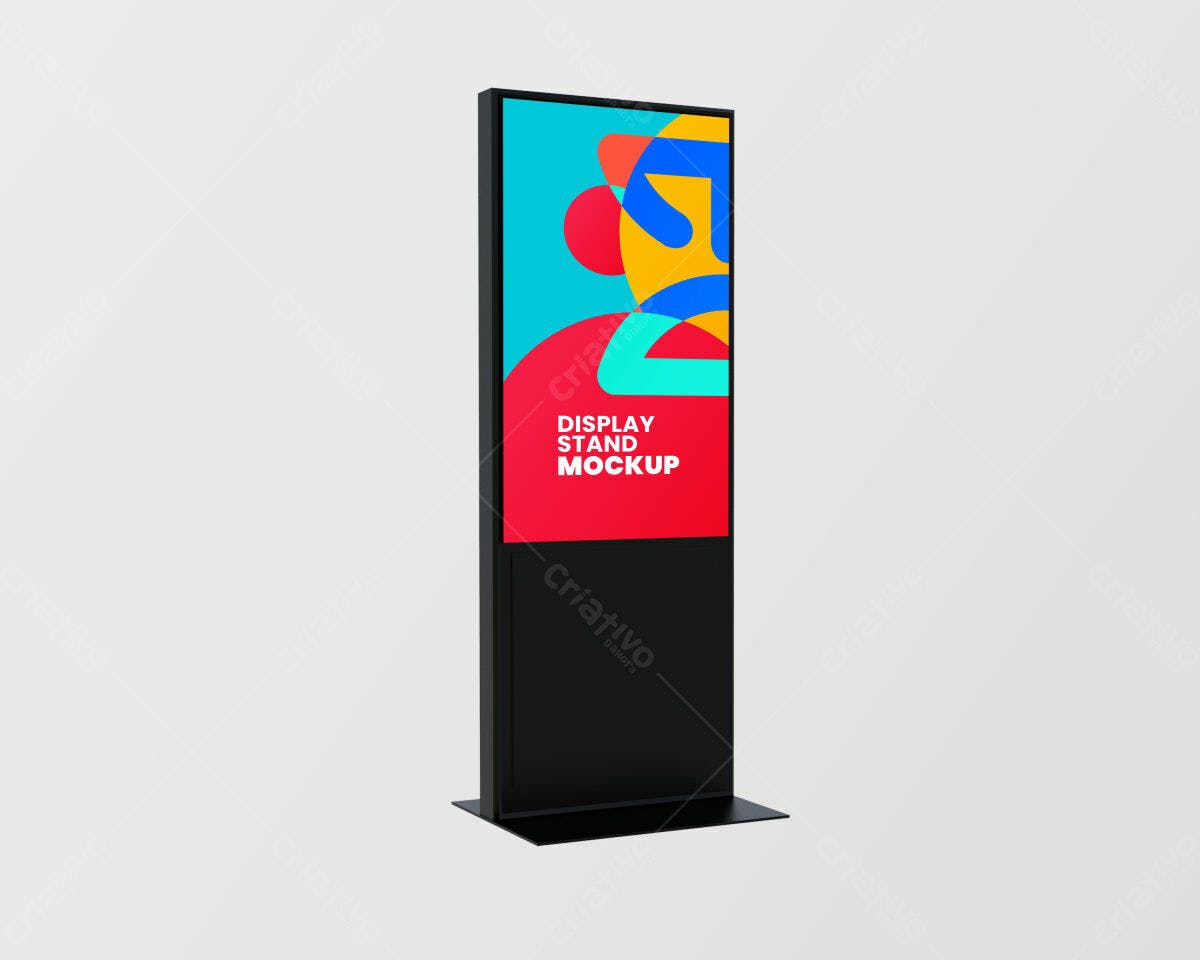 Mockup de Totem Digital Moderno PSD Editável
