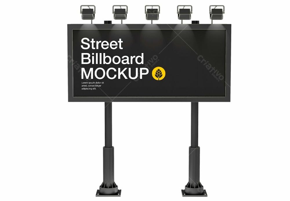 Billboard Design Isolated Mockup Editable Psd