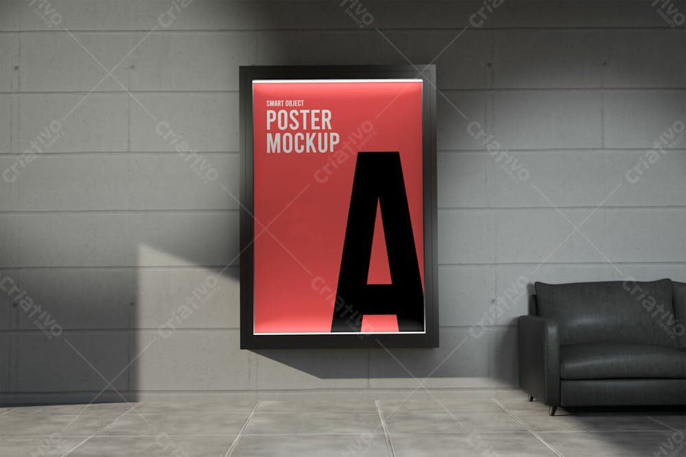 Frame Poster Billboard Mockup Editable Psd