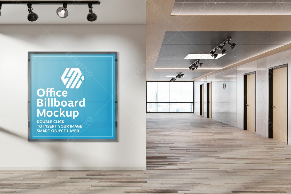 Mockup de Outdoor para Escritório PSD Editável