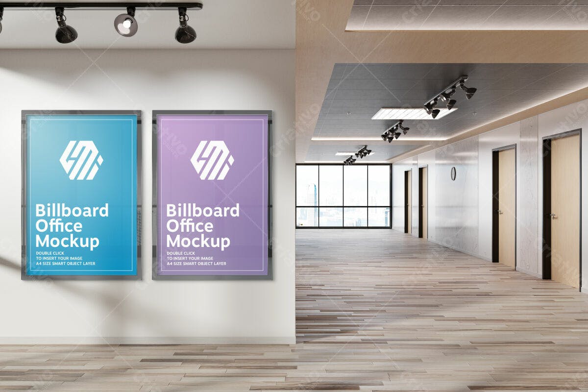 Mockup de Billboard para Escritório PSD Editável