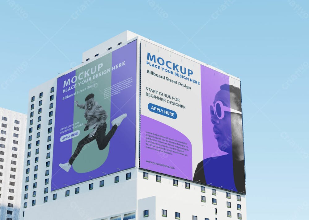 Billboard Tall Building Streetmockup Editable Psd