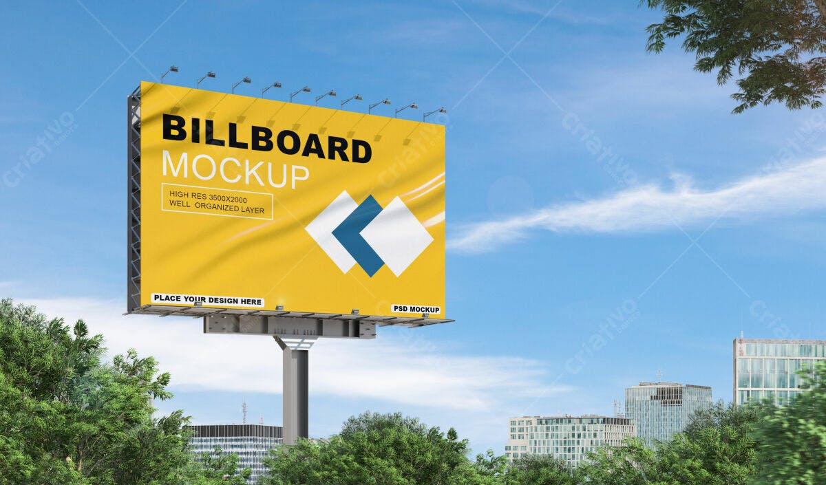 Mockup de Outdoor para Propaganda PSD Editável