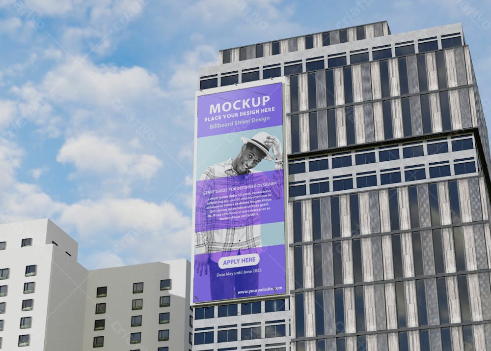 Billboard Tall Building Street 1Mockup Editable Psd