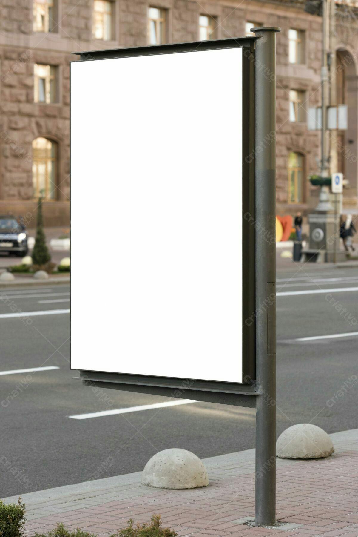Outdoor Publicitário em Rua PSD Editável
