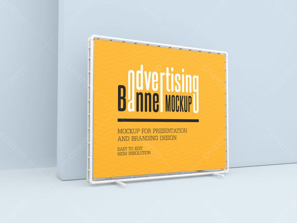 Advertising Banner Mockup Editable Psd