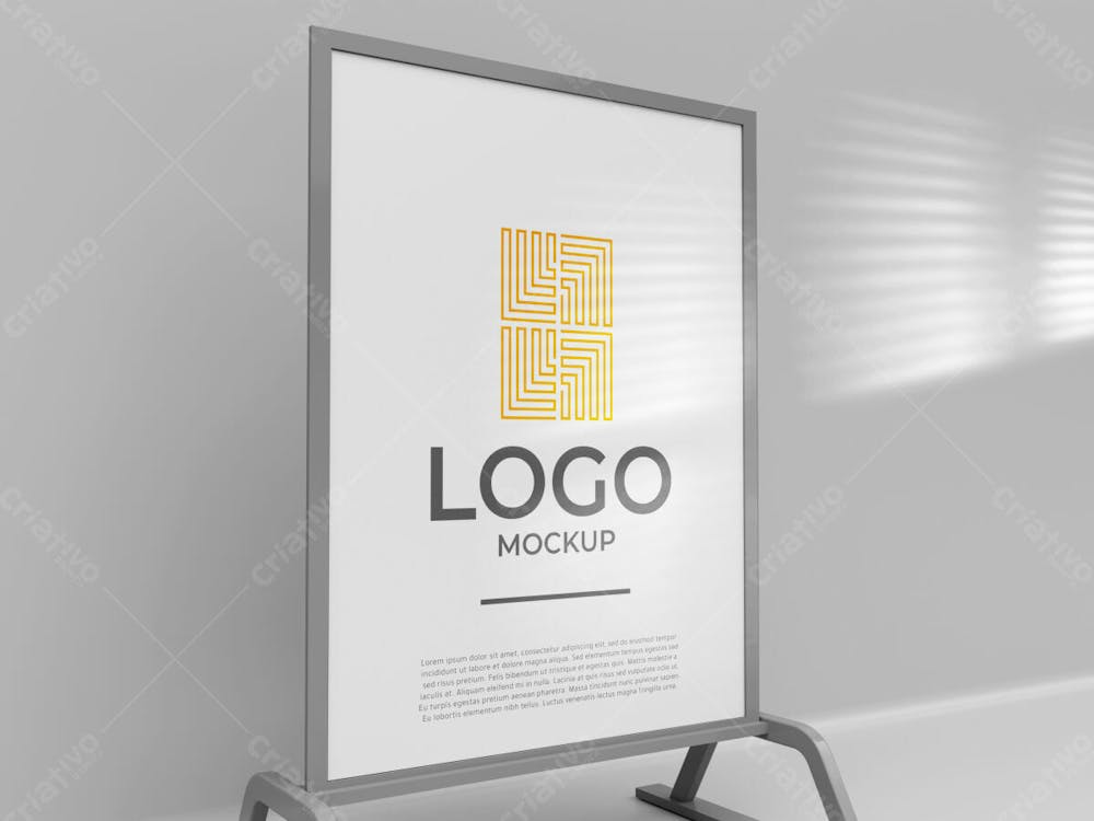 Exhibitor Stand Banner Logo 3D Rendermockup Editable Psd