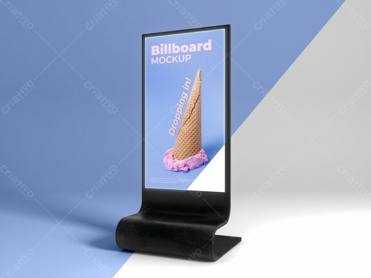 Mockup de Painel para Sorveteria PSD Editável