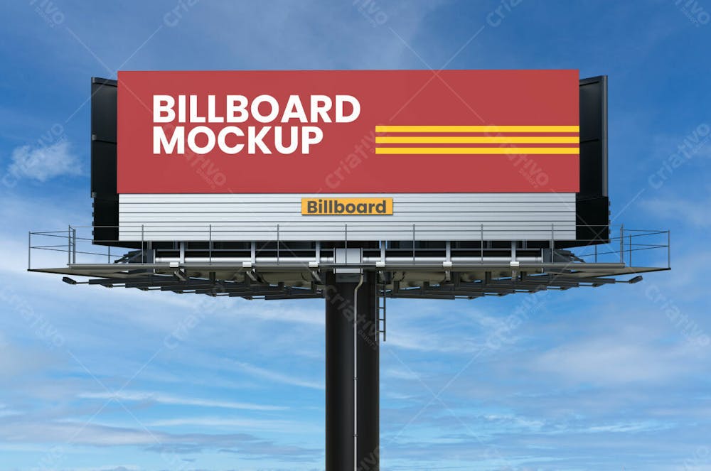 Billboard Front View Premium Templatemockup Editable Psd