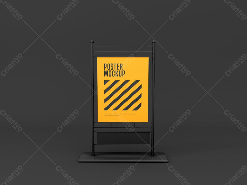 Vertical Stand Banner Mockup